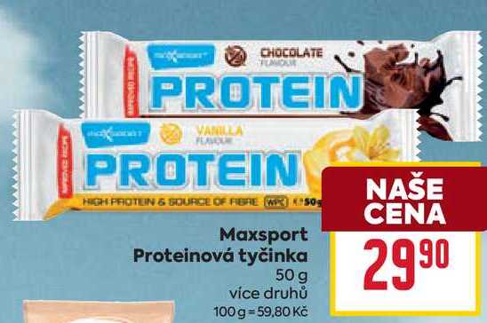 MaxSport Tyčinka proteinová 50 g