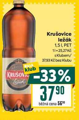 Krušovice ležák 1.5 I, PET