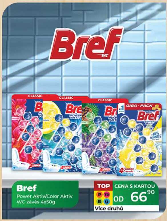 Bref Power Aktiv/Color Aktiv WC závěs 4x50g 