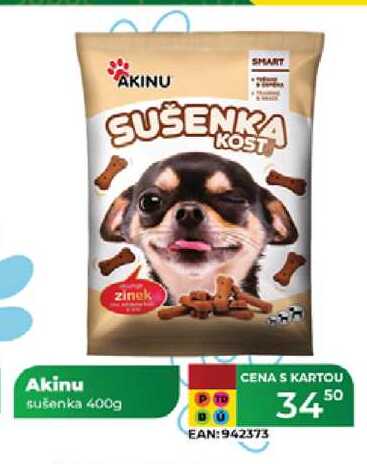 Akinu sušenka 400g zinek 