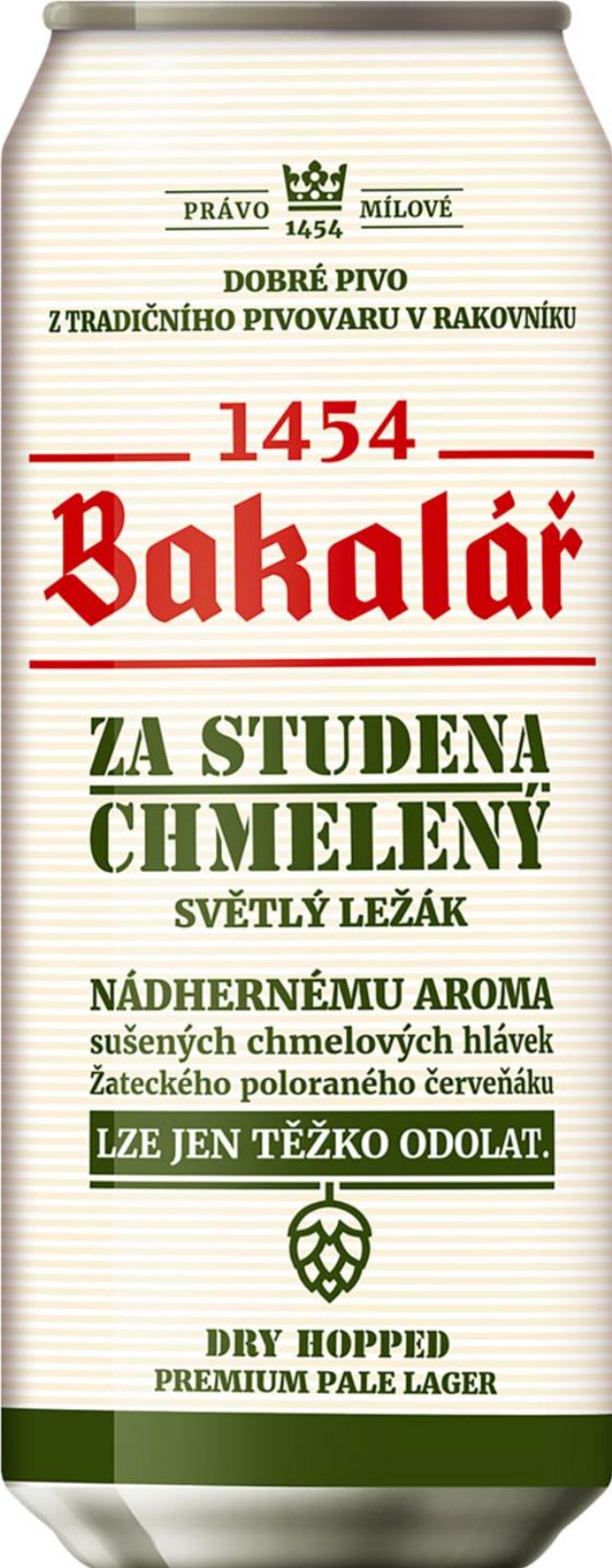 Bakalář Pivo světlý ležák za studena chm.