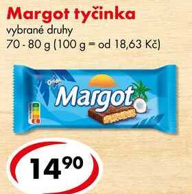 Margot tyčinka, 70-80 g