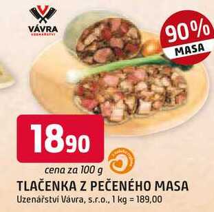 TLAČENKA Z PEČENÉHO MASA 100 g