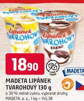 MADETA LIPÁNEK TVAROHOVÝ 130 g 