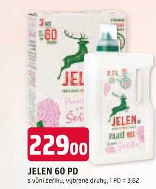JELEN 60 PD s vůni šeříku, vybrané druhy