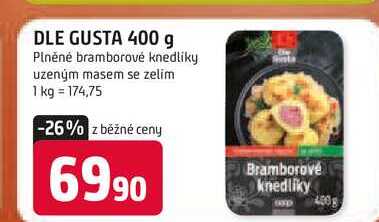 Plněné bramborové knedlíky uzeným masem se zelim 400g