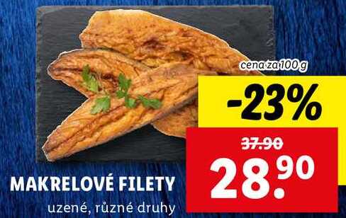 MAKRELOVÉ FILETY, cena za 100 g 