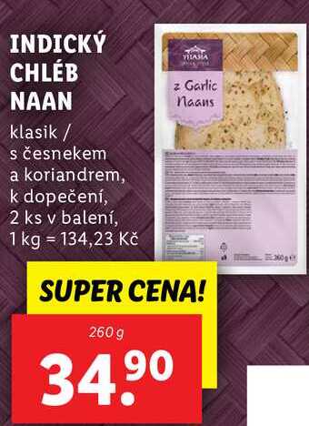 INDICKÝ CHLÉB NAAN, 260 g