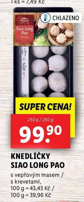 KNEDLÍČKY SIAO LONG PAO, 230 g/250 g