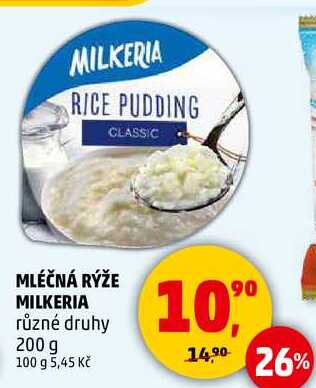 MLÉČNÁ RÝŽE MILKERIA různé druhy, 200 g 