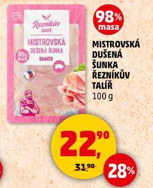 MISTROVSKÁ DUŠENÁ ŠUNKA ŘEZNÍKŮV TALÍŘ, 100 g  