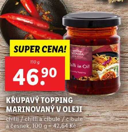 KŘUPAVÝ TOPPING MARINOVANÝ V OLEJI, 110 g