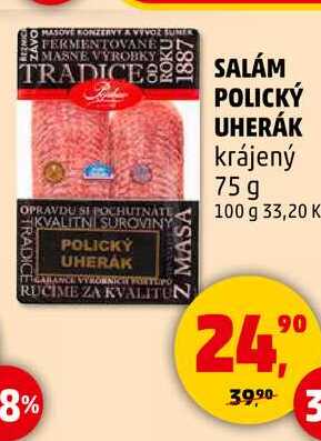 SALAM POLICKÝ UHERÁK krájený, 75 g 