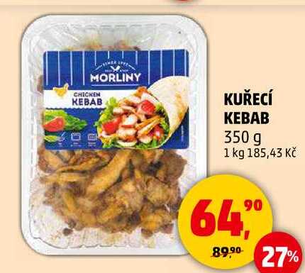 MORLINY CHICKEN KEBAB KUŘECÍ, 350 g