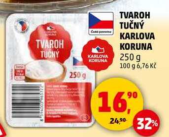TVAROH TUČNÝ KARLOVA KORUNA, 250 g  