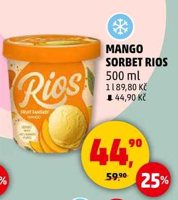 MANGO SORBET RIOS, 500 ml 