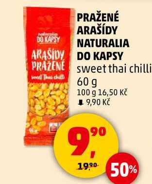 PRAŽENÉ ARAŠÍDY NATURALIA DO KAPSY Sweet thai chilli, 60 g