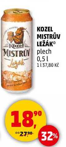 KOZEL MISTRŮV LEŽÁK MISTRŮV plech, 0,5 l 