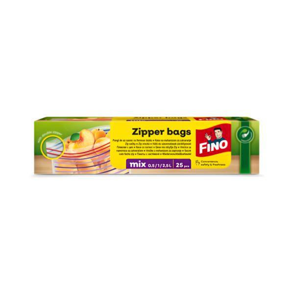 Fino Zipper sáčky mix vel. (0,5/1/2,5L)