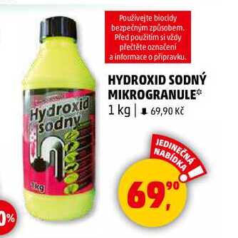 HYDROXID SODNÝ MIKROGRANULE, 1 kg 