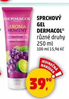 DERMACOL SPRCHOVÝ GEL různé druhy, 250 ml 