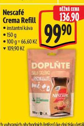 Nescafé Crema Refill, instantní káva 150 g 