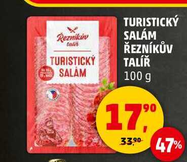 TURISTICKÝ SALÁM ŘEZNÍKŮV TALÍŘ, 100 g  