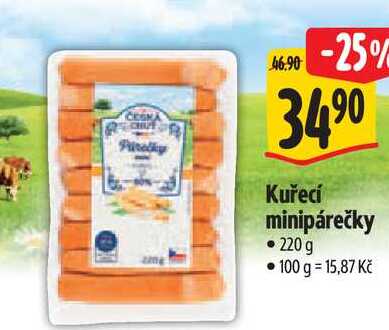 Kuřecí minipárečky 220 g