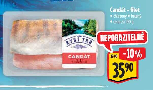 Candát - filet, chlazený, balený 100 g 