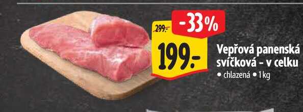 Vepřová panenská svíčková - v celku 1kg 