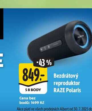 Bezdrátový reproduktor RAZE Polaris 