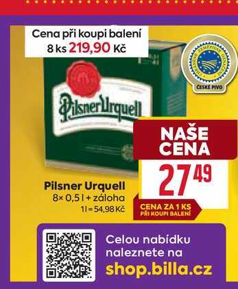 Pilsner Urquell 8× 0,5l