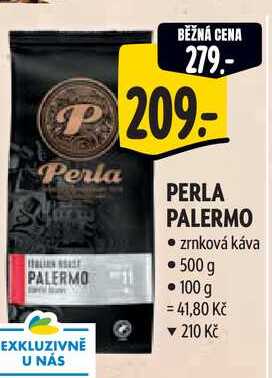 PERLA PALERMO zrnková káva, 500 g 