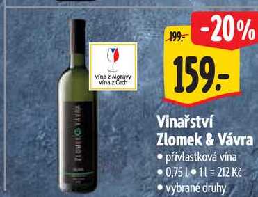 Vinařství Zlomek & Vávra 0,75 L 