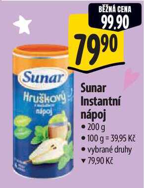 Sunar Hruškovy Instantní nápoj nápoj 200 g