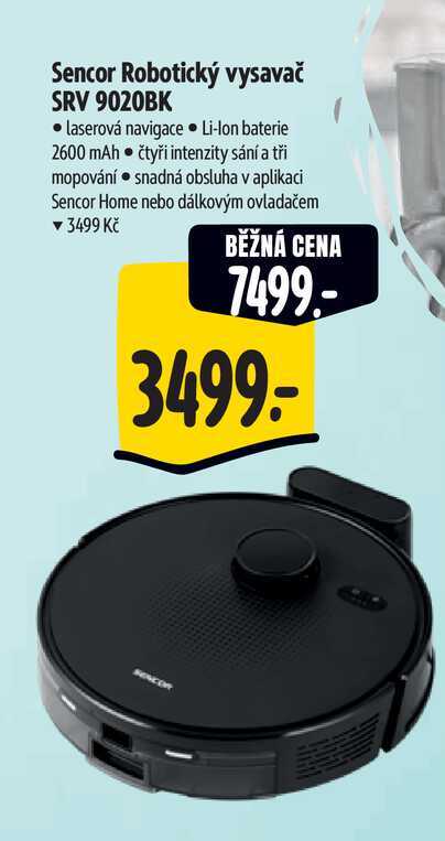Sencor Robotický vysavač SRV 9020BK • laserová navigace 