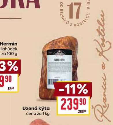 Uzená kýta cena za 1 kg