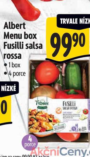 Albert Menu box Fusilli salsa rossa