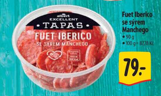 Fuet Iberico se sýrem Manchego 90 g 