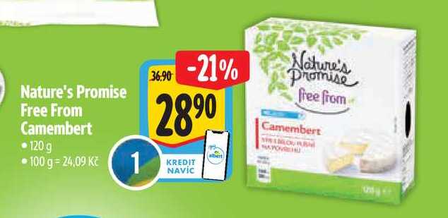 Nature's Promise Free From Camembert 120 g