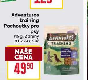 Adventuros training Pochoutky pro psy 115 g