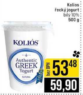 Kolios řecký jogurt bily 10% 500 g
