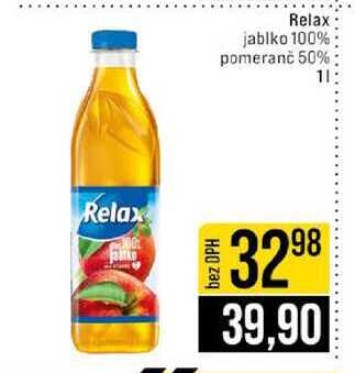 Relax jablko 100% pomeranč 50% 1l