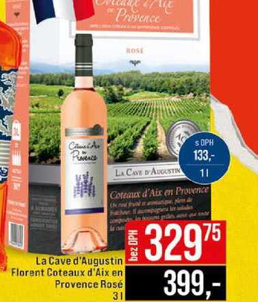 La Cave d'Augustin Florent Coteaux d'Aix en Provence Rosé 3l