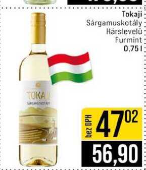 Tokaji Sárgamuskotály Hárslevelű Furmint 0,75l