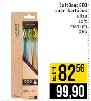 SoftDent ECO zubní kartáček ultra soft medium 3 ks 