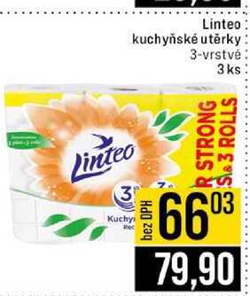 Linteo kuchyňské utěrky 3-vrstvé 3 ks 