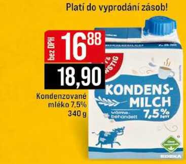 Kondenzované mléko 7.5% 340 g 