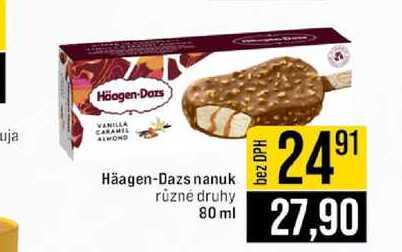 Häagen-Dazs nanuk různé druhy 80 ml
