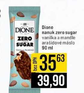 Dione nanuk zero sugar vanilka a mandle arašidové máslo 90 ml 